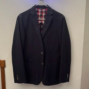 Banana Republic Navy Cotton Blazer